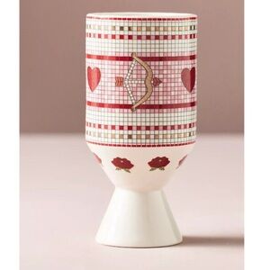 Anthropologie Valentine’s Pink/Red/Gold Bistro Tile Vase/Jewelry Holder OS NWOT